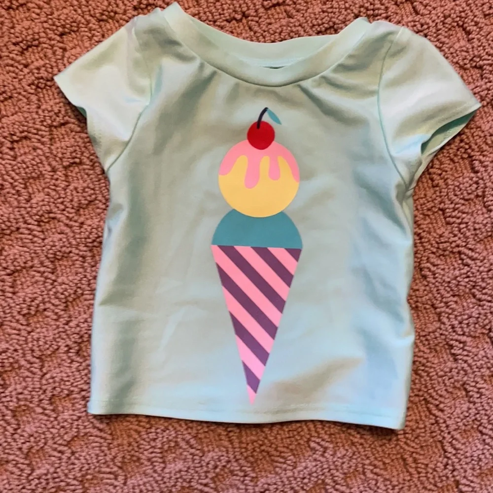 New ice cream cone mint green bathing suit 6 to 9 months (3 for $15 item)